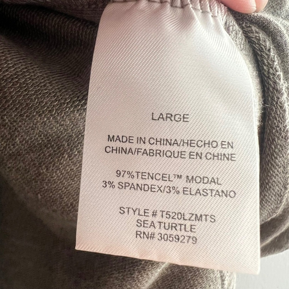 RECREAT//ON Thread Supply Tencel Modal Athletic Hoodie Tunic Women's Large Gray - Picture 5 of 6